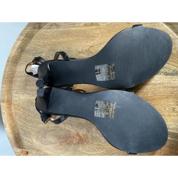 French Connection Tessa Black Strappy Heels Ankle Strap Sandals US 9 / EU 40 NWB - Picture 3 of 11